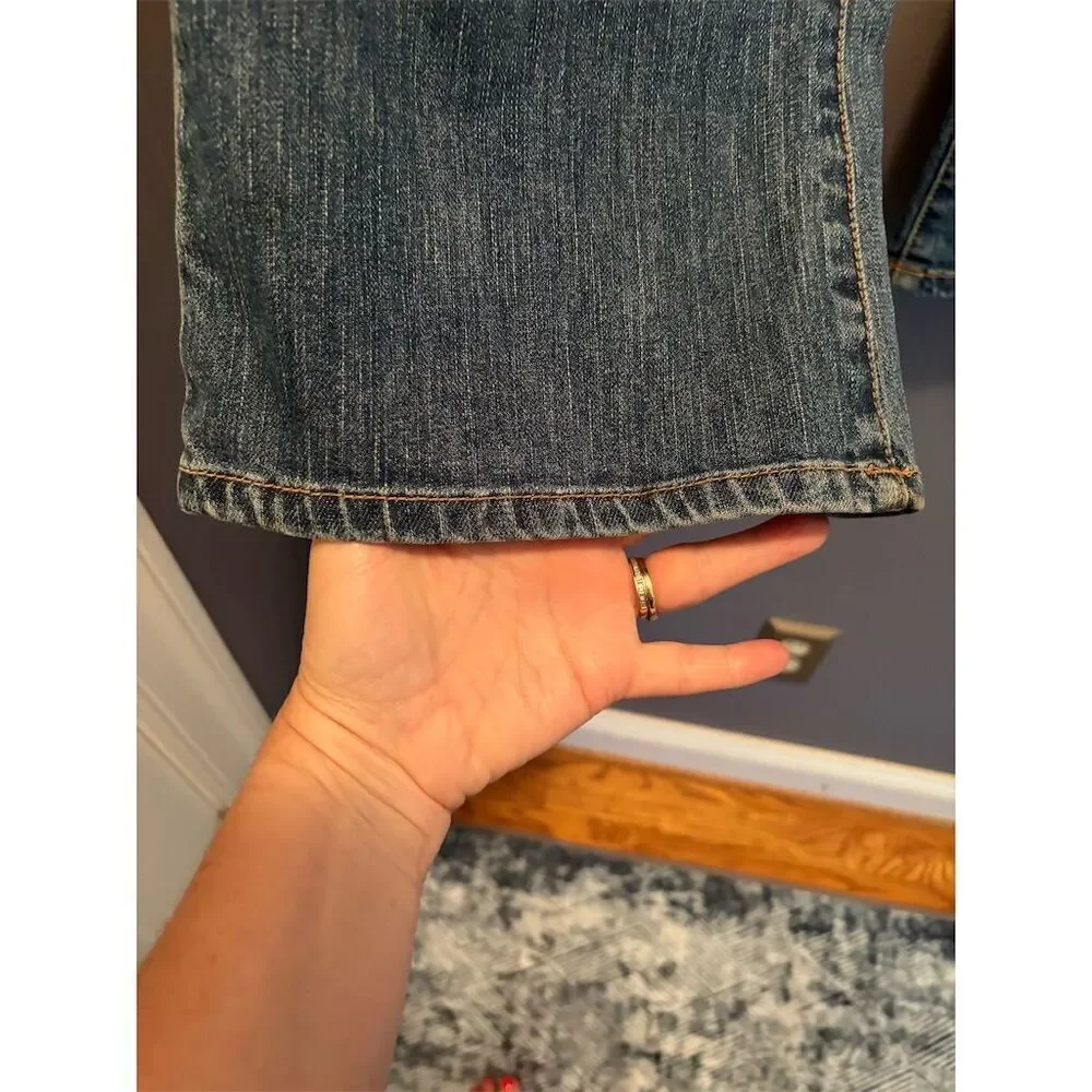 New York & Company Women's Flared Denim Jeans Size 10 Blue - Picture 5 of 8